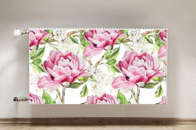 Capa magnética para radiador Peônias rosas