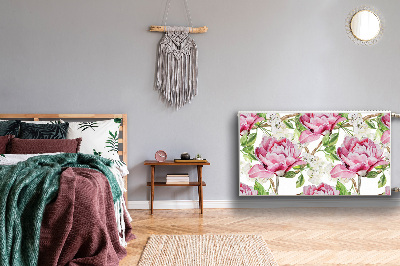 Capa magnética para radiador Peônias rosas