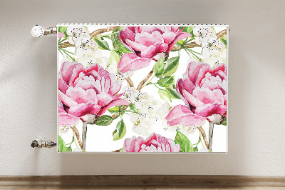 Capa magnética para radiador Peônias rosas