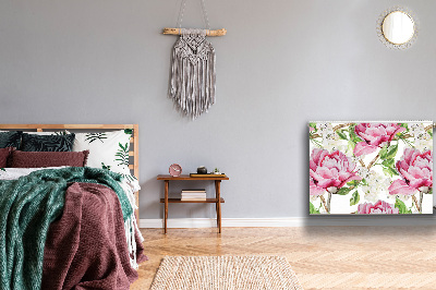 Capa magnética para radiador Peônias rosas