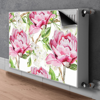 Capa magnética para radiador Peônias rosas