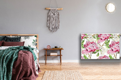 Capa magnética para radiador Peônias rosas