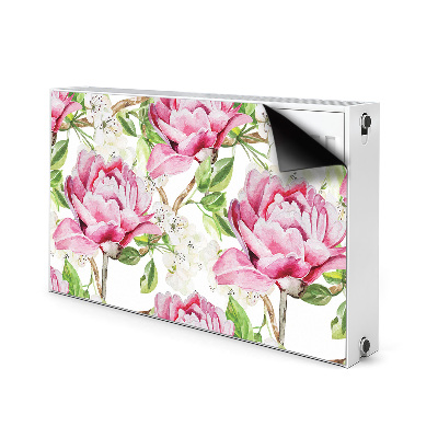 Capa magnética para radiador Peônias rosas
