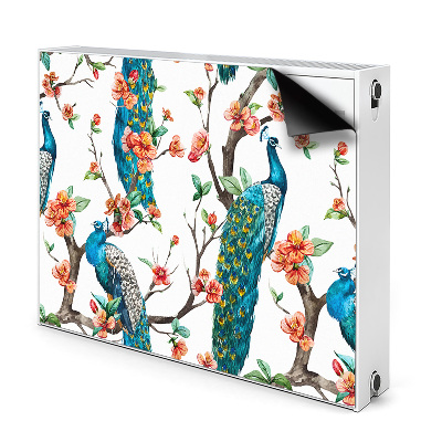 Capa magnética para radiador Pavões e flores