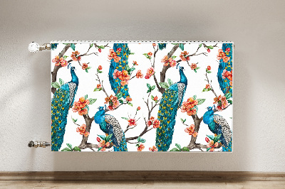 Capa magnética para radiador Pavões e flores