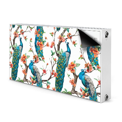 Capa magnética para radiador Pavões e flores