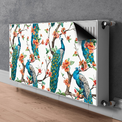 Capa magnética para radiador Pavões e flores