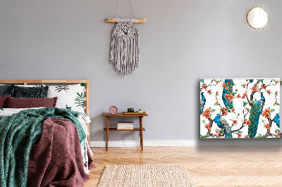 Capa magnética para radiador Pavões e flores