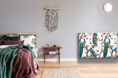 Capa magnética para radiador Pavões e flores