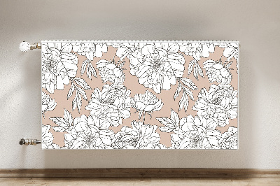 Cobertura magnética para radiador Flores artísticas