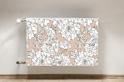 Cobertura magnética para radiador Flores artísticas