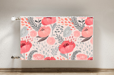 Cobertura magnética para radiador papoulas pintadas