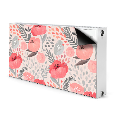 Cobertura magnética para radiador papoulas pintadas