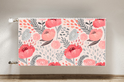 Cobertura magnética para radiador papoulas pintadas