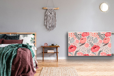 Cobertura magnética para radiador papoulas pintadas