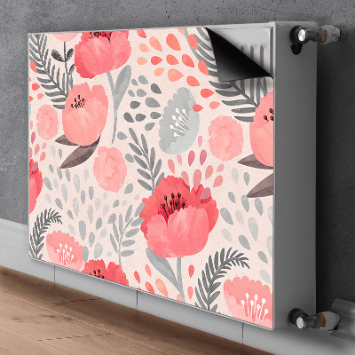 Cobertura magnética para radiador papoulas pintadas