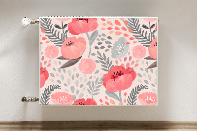 Cobertura magnética para radiador papoulas pintadas