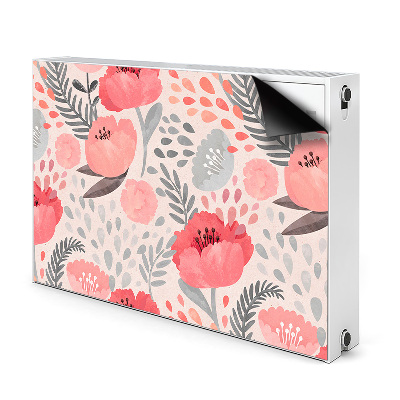 Cobertura magnética para radiador papoulas pintadas