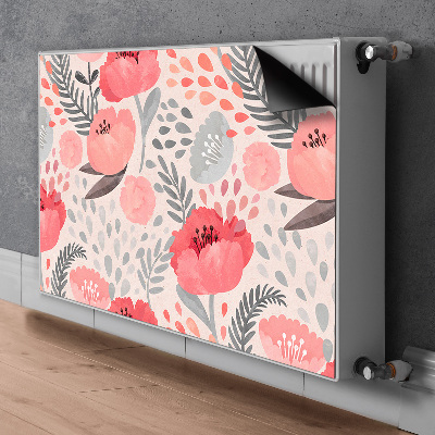 Cobertura magnética para radiador papoulas pintadas