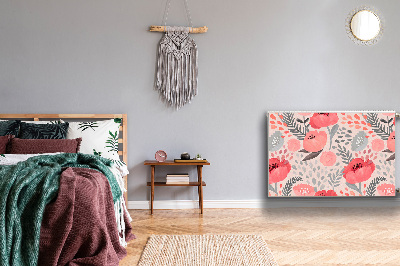 Cobertura magnética para radiador papoulas pintadas