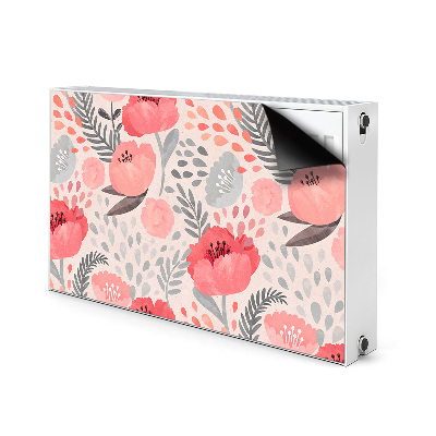 Cobertura magnética para radiador papoulas pintadas