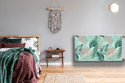 Capa magnética para radiador Folhas tropicais