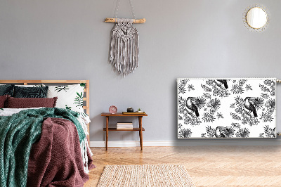 Capa magnética para radiador Trópicos preto e branco