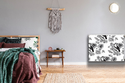 Capa magnética para radiador Trópicos preto e branco