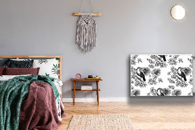 Capa magnética para radiador Trópicos preto e branco