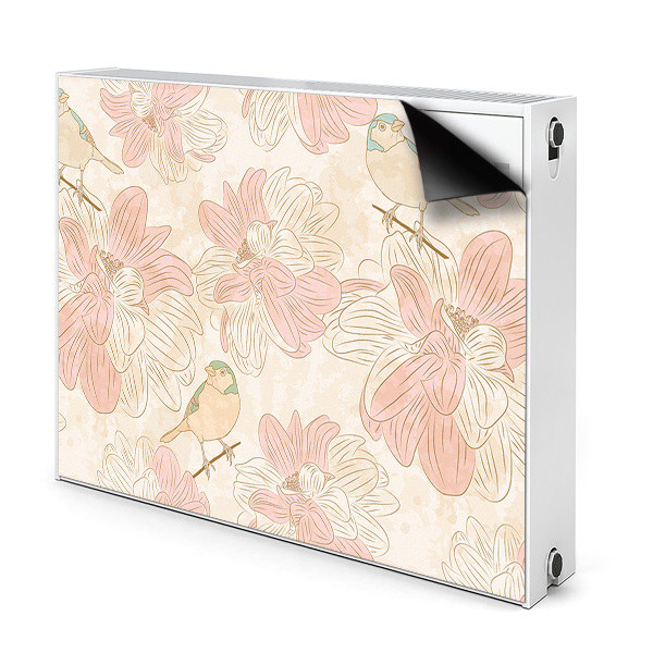 Capa magnética para radiador pássaros bege