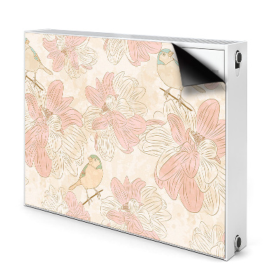 Capa magnética para radiador pássaros bege