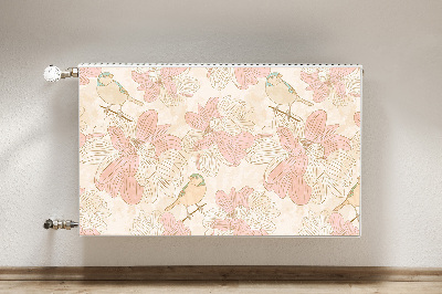 Capa magnética para radiador pássaros bege