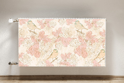 Capa magnética para radiador pássaros bege