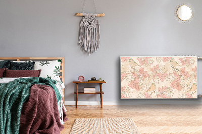 Capa magnética para radiador pássaros bege