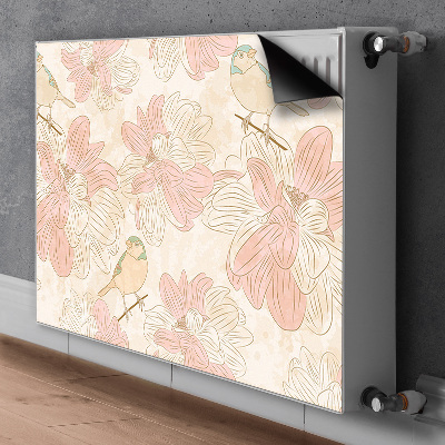 Capa magnética para radiador pássaros bege