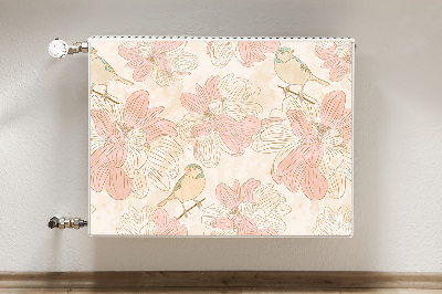 Capa magnética para radiador pássaros bege