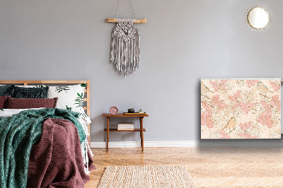 Capa magnética para radiador pássaros bege