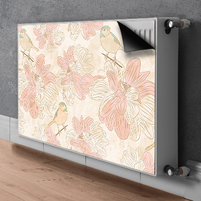 Capa magnética para radiador pássaros bege