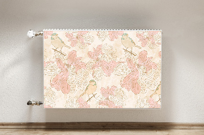 Capa magnética para radiador pássaros bege