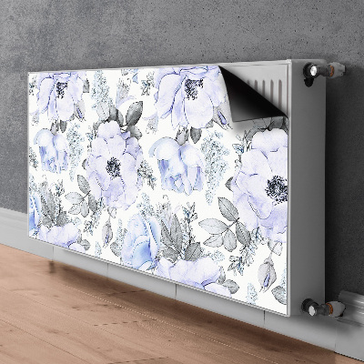 Capa magnética para radiador Rosas azuis