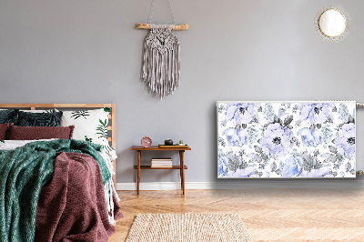 Capa magnética para radiador Rosas azuis