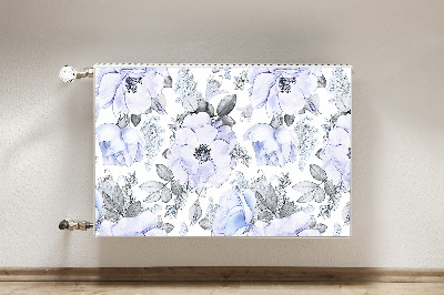 Capa magnética para radiador Rosas azuis