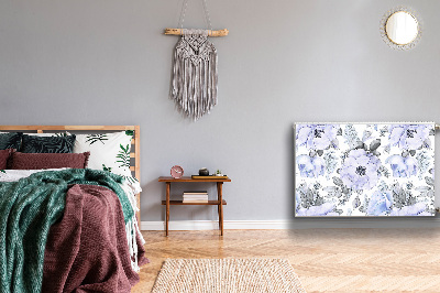 Capa magnética para radiador Rosas azuis