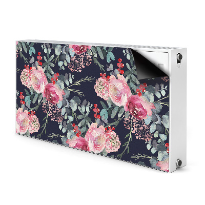 Capa magnética para radiador Flores e folhas