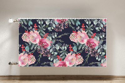 Capa magnética para radiador Flores e folhas