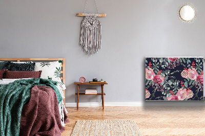 Capa magnética para radiador Flores e folhas