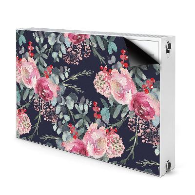 Capa magnética para radiador Flores e folhas