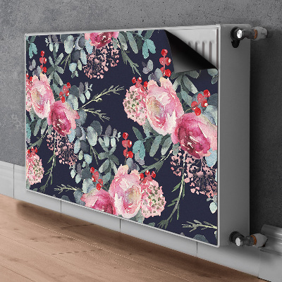 Capa magnética para radiador Flores e folhas