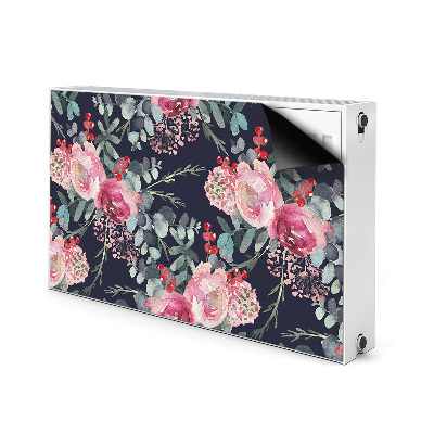 Capa magnética para radiador Flores e folhas
