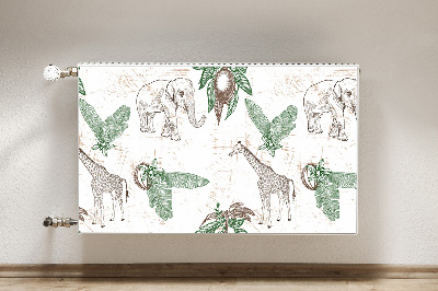 Cobertura magnética para radiador Girafas e Elefantes